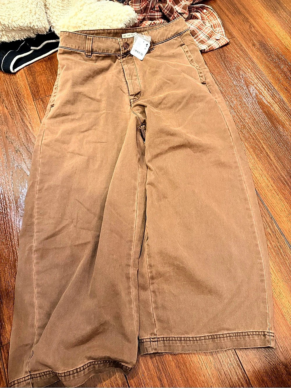 We The Free Barrel Chino Pants Wide Leg Cotton Pants Size 6 NWT